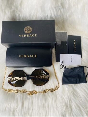 Versace VE4395 Sunglasses - (534673) Havana/Dark Brown - 59mm in Kuwait