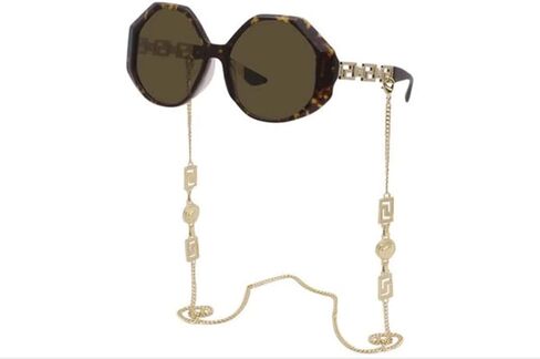 Versace VE4395 Sunglasses - (534673) Havana/Dark Brown - 59mm in Kuwait