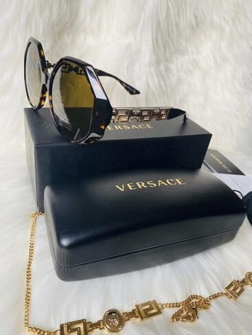 Versace VE4395 Sunglasses - (534673) Havana/Dark Brown - 59mm in Kuwait