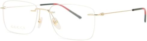 Gucci GG 0399O 002 Light Gold Metal Rimless Eyeglasses 56mm in Saudi Arabia
