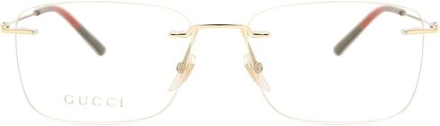 Gucci GG 0399O 002 Light Gold Metal Rimless Eyeglasses 56mm in Saudi Arabia