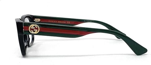 Gucci GG 0278O 011 Black Plastic Rectangle Eyeglasses 55mm, 55-15-145 in Saudi Arabia