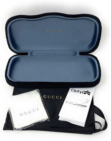 Gucci GG 0278O 011 Black Plastic Rectangle Eyeglasses 55mm, 55-15-145 in Saudi Arabia
