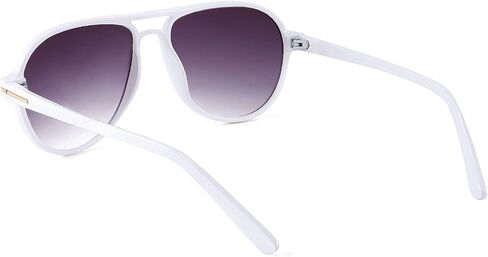 نظارات شمسية من YuJian Retro بلاستيكية كبيرة الحجم Aviator 70s للنساء والرجال باللون الأسود بإطار كلاسيكي كبير نظارات عتيقة in Kuwait