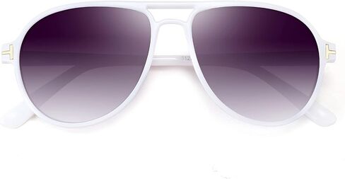 نظارات شمسية من YuJian Retro بلاستيكية كبيرة الحجم Aviator 70s للنساء والرجال باللون الأسود بإطار كلاسيكي كبير نظارات عتيقة in Kuwait