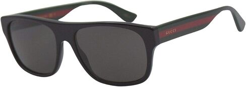 GUCCI 0341 Black Web Stripe Square POLARIZED Sunglasses in Saudi Arabia