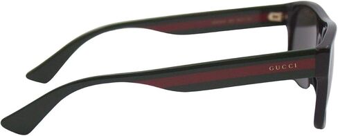 GUCCI 0341 Black Web Stripe Square POLARIZED Sunglasses in Saudi Arabia