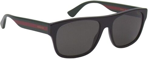 GUCCI 0341 Black Web Stripe Square POLARIZED Sunglasses in Saudi Arabia