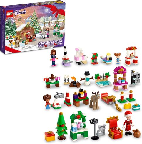 LEGO Friends 2022 Advent Calendar 41706 Building Toy Set; 24 Gifts and Holiday Toys, Including Santa’s Sleigh; for Kids, Boys and Girls, Ages 6+ (312 Pieces) in Saudi Arabia