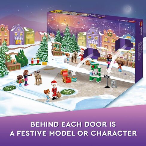 LEGO Friends 2022 Advent Calendar 41706 Building Toy Set; 24 Gifts and Holiday Toys, Including Santa’s Sleigh; for Kids, Boys and Girls, Ages 6+ (312 Pieces) in Saudi Arabia