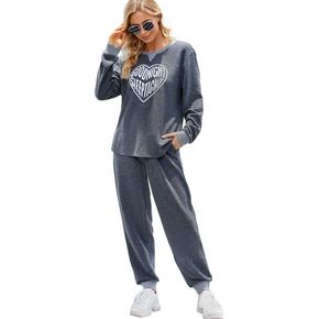 U2SKIIN Womens Lounge Pajama Set Long Sleeve with Jogger Pants Casual Loungewear Pjs for Women Outfits