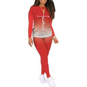 بدلة رياضية نسائية مكونة من قطعتين بدلة رياضية مثيرة ضيقة وأكمام طويلة بلوفر من النوع الثقيل ومجموعات سراويل in Kuwait