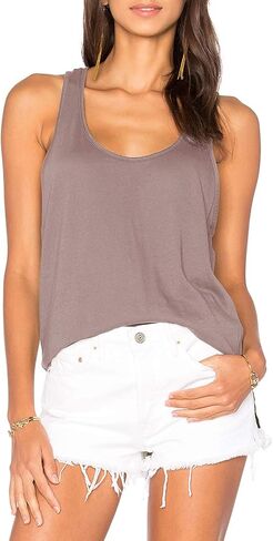 Muzniuer Yoga Workout Tops for Women Backless Long Tank Workout Shirts Cover up Summer Sleeveless T Shirts in Kuwait