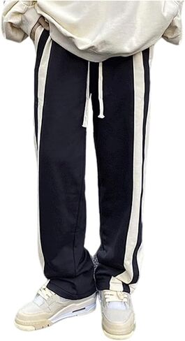 TUAQIANG Harajuku Sports Pants Women's Loose Fitting Casual Pants Harem Pants Straight Leg Pants Couple Trend Sports Pants in Saudi Arabia