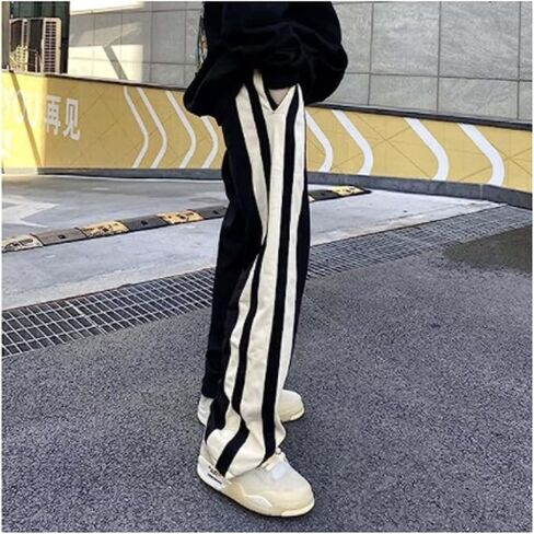 TUAQIANG Harajuku Sports Pants Women's Loose Fitting Casual Pants Harem Pants Straight Leg Pants Couple Trend Sports Pants in Saudi Arabia