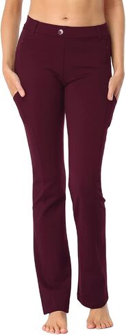 بنطال يوجا HDE للنساء بنطال مستقيم الساق مع 8 جيوب in Kuwait