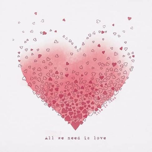 تي شيرت نسائي بأكمام طويلة Scattered Hearts من Life is Good in Kuwait