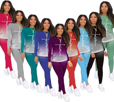 بدلة رياضية نسائية مكونة من قطعتين بدلة رياضية مثيرة ضيقة وأكمام طويلة بلوفر من النوع الثقيل ومجموعات سراويل in Kuwait