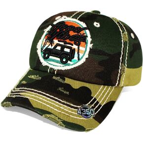 4350 DISTRICT Womens Baseball Cap Washed Distressed Vintage Adjustable Polo Style Dad hat 2
