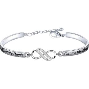 BEKECH Grandma Bracelet My Favorite People Call Me Nana/Mimi/Nonna/Granny/Grandma Bracelet Gift for Grandmother