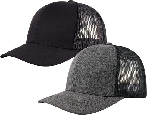 LANGZHEN Unisex Classic Trucker Cap Outdoor Hunter Adjustable Cap Mesh Panels Vintage Baseball Cap for Man Women in Saudi Arabia