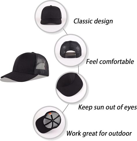 LANGZHEN Unisex Classic Trucker Cap Outdoor Hunter Adjustable Cap Mesh Panels Vintage Baseball Cap for Man Women in Saudi Arabia