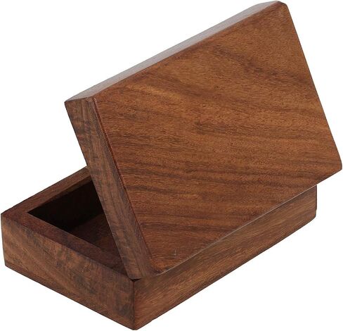 S.B.ARTS Premium Wooden Mini Jewellery Box Plain -Trinket Box for Ladies-Jewellery Storage Case-Antique Look-Traditionally Handcrafted-Home Decor Accessories-Ideal Gift for Women, Girls. in Saudi Arabia
