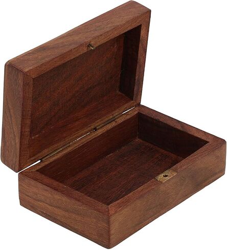 S.B.ARTS Premium Wooden Mini Jewellery Box Plain -Trinket Box for Ladies-Jewellery Storage Case-Antique Look-Traditionally Handcrafted-Home Decor Accessories-Ideal Gift for Women, Girls. in Saudi Arabia