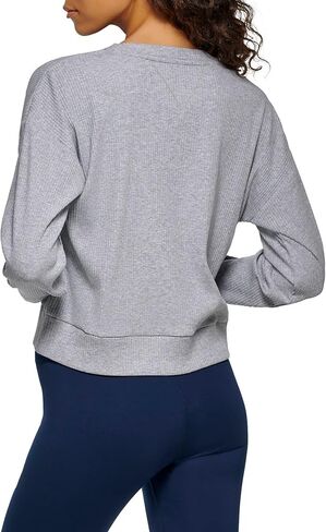 Tommy Hilfiger Women's Brushed Rib Fabric Embroidered Flag Logo Pullover V-Neck Long Sleeve in Saudi Arabia