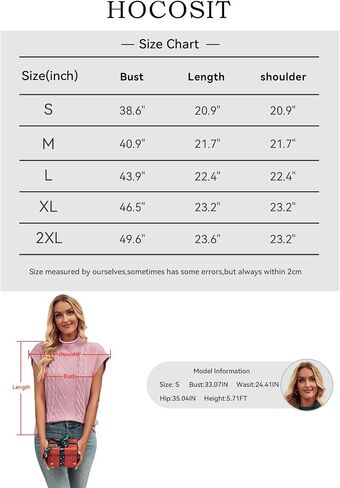 HOCOSIT Women's Mock Neck Sleeveless Sweater Vest Casual Cap Sleeve Solid Knit Pullover Tank Tops in Kuwait