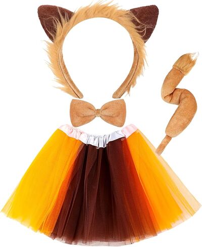 Kuscul Halloween Animal Costume Accessories Headband Tail Ears Bow Tie Tail Tutu for Toddler Kids Fancy Dress Up Cosplay in Saudi Arabia