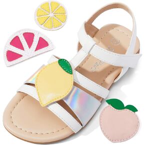 DREAM PAIRS Girls Casual Sandals Open Toe Cute Sandals
