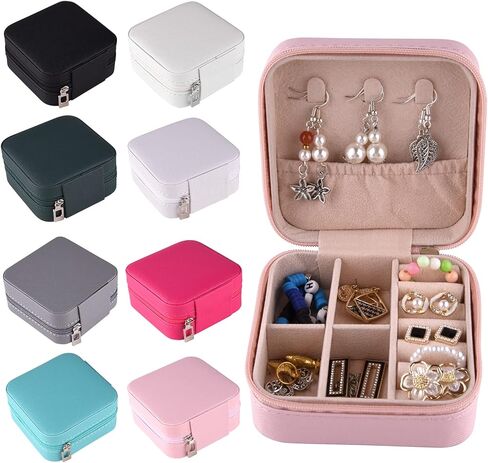 PLULON 8 Pieces Travel Jewelry Organizer Travel jewelry case Travel Jewelry box Small Jewelry Organizer Box for Girls Women in Saudi Arabia