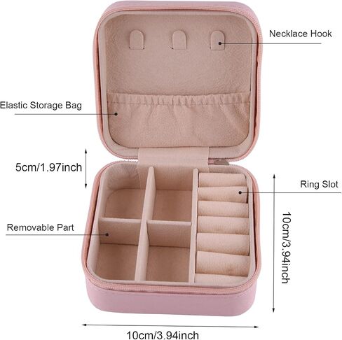 PLULON 8 Pieces Travel Jewelry Organizer Travel jewelry case Travel Jewelry box Small Jewelry Organizer Box for Girls Women in Saudi Arabia