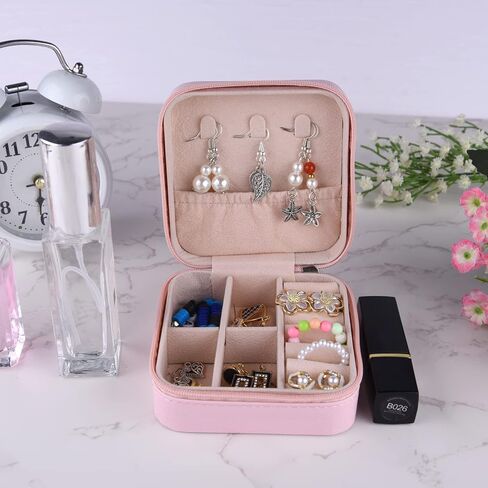 PLULON 8 Pieces Travel Jewelry Organizer Travel jewelry case Travel Jewelry box Small Jewelry Organizer Box for Girls Women in Saudi Arabia