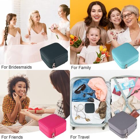 PLULON 8 Pieces Travel Jewelry Organizer Travel jewelry case Travel Jewelry box Small Jewelry Organizer Box for Girls Women in Saudi Arabia
