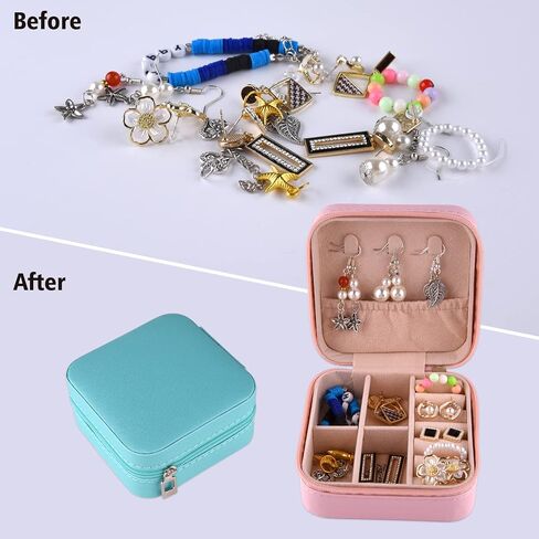 PLULON 8 Pieces Travel Jewelry Organizer Travel jewelry case Travel Jewelry box Small Jewelry Organizer Box for Girls Women in Saudi Arabia