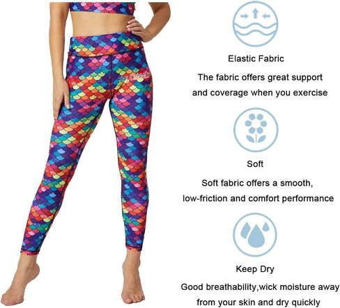 UIUO-UIPEU Women's Printed Yoga Pants with Pockets Workout Leggings for Women Tummy Control Compression Leggings in Kuwait