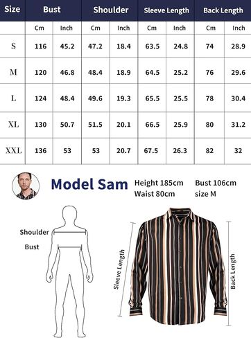 قمصان SPIEZ الرجالية المخططة كاجوال بأكمام طويلة وأزرار سفلية فستان العطلة الكلاسيكي مقاس عادي in Kuwait