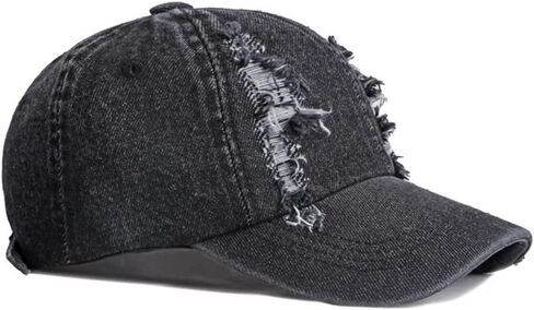 Vintage Washed Denim Distressed Dad Hats Baseball Caps for Men Women in Kuwait