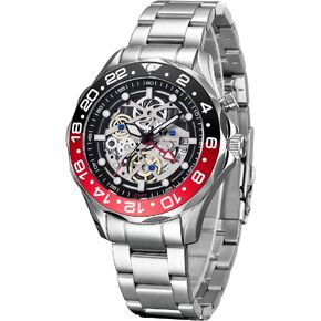 TSAR BOMBA Hybrid Automatic GMT Mens Watch 200M Waterproof Japanese Self-Charging Movement Date Energy Storage - Combine The Best Features of Automatic and Quartz Technology in Kuwait