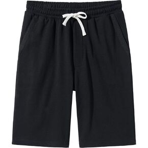 Men’s Casual Cotton Knit Short Drawstring Elastic Jogger Gym Shorts in Kuwait