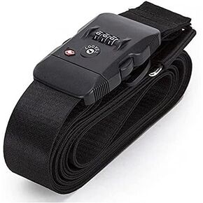 TSA Luggage Straps with Combination Lock Adjustable Non-Slip Cross Strap for 20-34" suitcases Travel Suitcase Belt