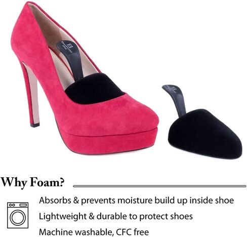 FootFitter رغوة حذاء شجرة مع مقبض للكعوب العالية للنساء، أفضل شكل خفيف الوزن للحفاظ على شجرة حذاء السفر in Saudi Arabia