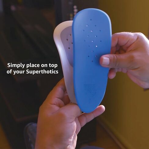 WalkFit Platinum Foot Orthotics & Shock Absorbing Pain Relief Gel Cushions Bundle | Relieves Foot Back Hip Leg and Knee Pain Men 12-12.5 in Kuwait