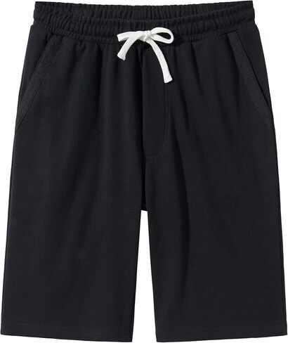 Men’s Casual Cotton Knit Short Drawstring Elastic Jogger Gym Shorts in Saudi Arabia