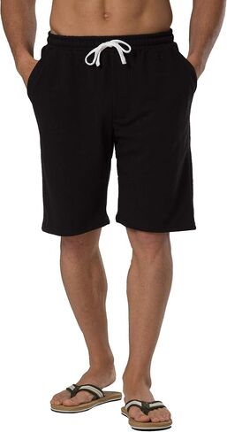 Men’s Casual Cotton Knit Short Drawstring Elastic Jogger Gym Shorts in Saudi Arabia