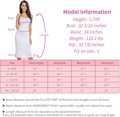 MANCYFIT Full Slip Dress for Women Spaghetti Strap Under Cami Slit Soft Sleeveless Nightgowns in Saudi Arabia