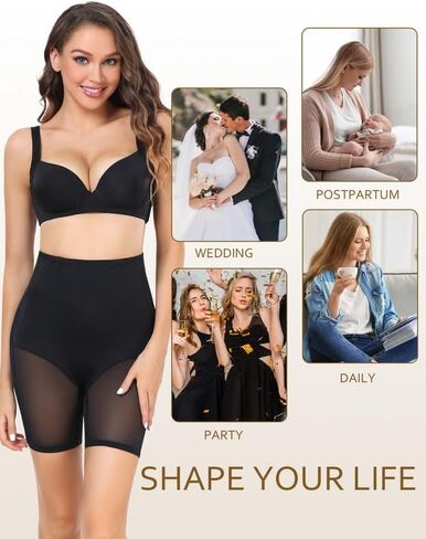 Shapewear for Women Tummy Control High Waisted Body Shaper Shorts Thigh Slimmer Waist Cincher Butt Lifting Panties Girdle in Saudi Arabia