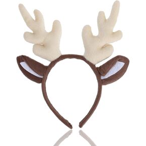 اوركيف طوق شعر على شكل قرن قرن الرنة للكريسماس، طوق راس للكريسماس، طوق شعر الرنة لمستلزمات حفلات الكريسماس والعطلات in Kuwait